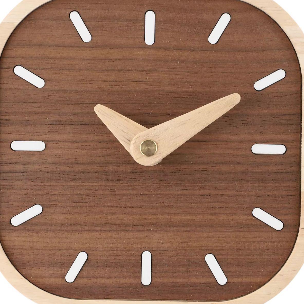 1pcs Table Clock Black Walnut Solid Wood Small Table Clock Desk Clock Silent Bedside Clock Clock Simple Decoration China Mainland