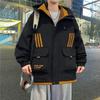Spring and Autumn Jackets Boys Hong Kong Style Hooded Loose Jackets Teenagers Trendy Handsome Versatile Work Clothes Tops