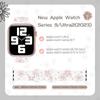Silicone Band for Apple Watch Series 10 46mm 42mm Ultra2 49mm Two-Tone Engraved Floral Strap for iWatch 9 8 7 6 Se 41mm 45 40 44