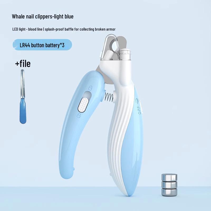 Tagliaunghie LED per Animali – Trimmer Anti-Sanguinamento per Gatti e Cani