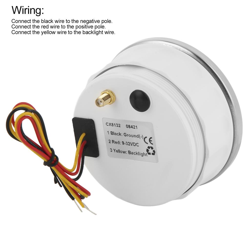 3.3in GPS Speedometer 0‑200KMCelsiusH Speed Gauge with Backlight IP67 Waterproof for Car Marine Boat Yacht
