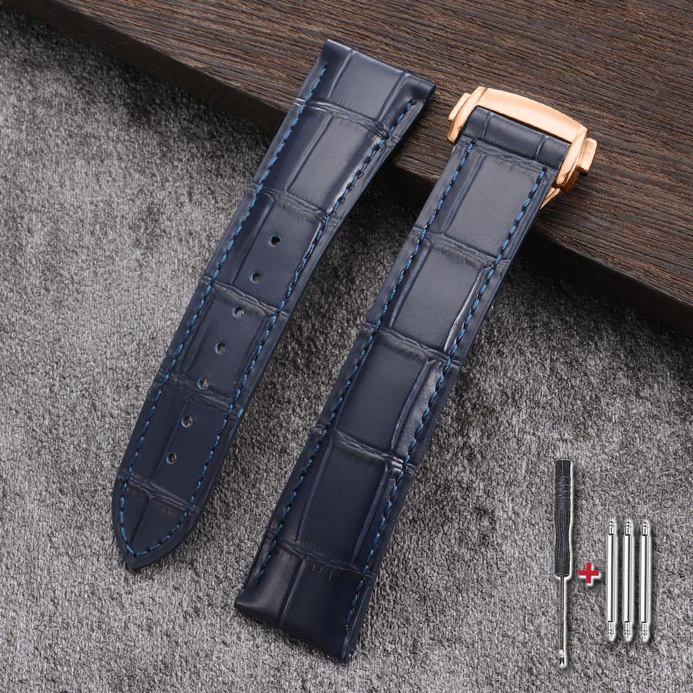 19mm 20mm 21mm 22mm for Omega Seamster Watch Original Leather Watch Strap Solid Steel Deployant Clasp Bamboo Leather Watch Bands