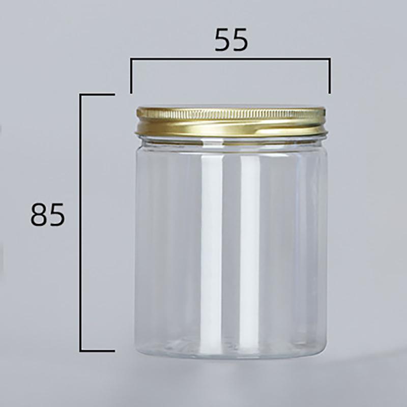 Transparentes Plastikglas in 15 Größen mit rosa Aluminiumdeckel, leerer Kosmetikbehälter für Gesichtscreme, goldene Reisebox mit nachfüllbaren Flaschen