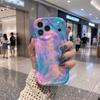 Wavy Edge Phone Case For iPhone 16 15 14 Pro Max 13 12 11 Mini XR XS SE Iridescent Gradient Jellyfish