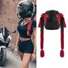 2pcs Motorcycle Helmets Ponytail with Bowknot Detachable Suction Cup Helmets Pigtail Universal Helmets Braid Multi Color