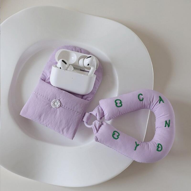 Eye-catching AirPod keychain pastel padded pouch that hits the spot