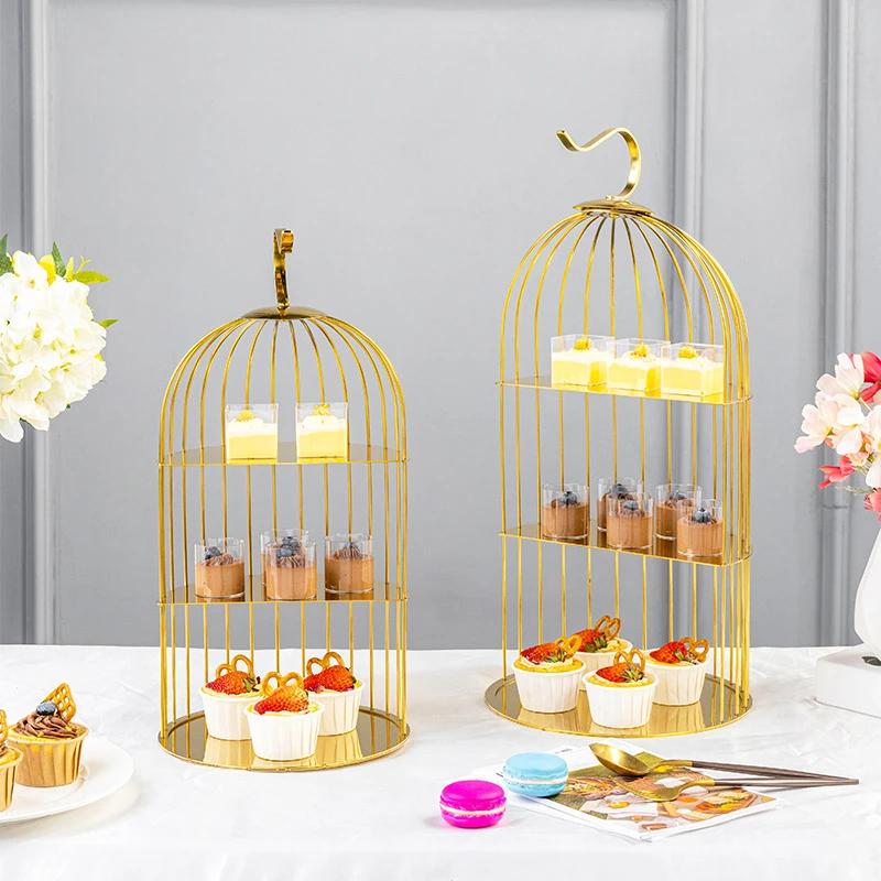 Wedding Buffet Cake Set Up Dessert Table Decorations Display Rack Set European Style Snack Rack Food Stand Cake Stand Cake Stand