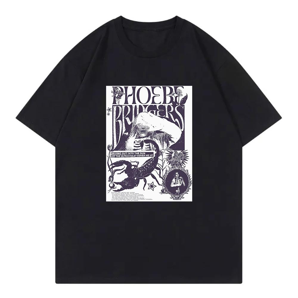 Phoebe Bridgers Tour Tshirt Fashion Mens Summer Tshirt High Quality Loose Casual Cotton Tshirt Graphic Shirt M