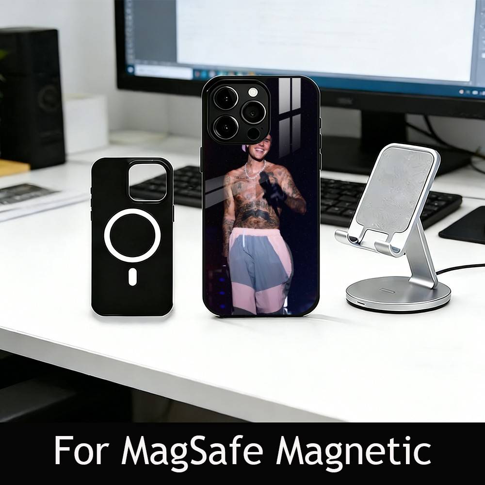 S-Singer Beliebers Phone Case For iPhone17,16,15,14,13,12,11 Plus,Pro Magnetic with Magsafe Wireless Charging