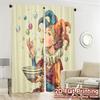 Flat Printing Curtains Without Rod Jesters Bubbles Chic Fashionable Versatile Polyester Fabric Curtain Set Of 2 Made Washable