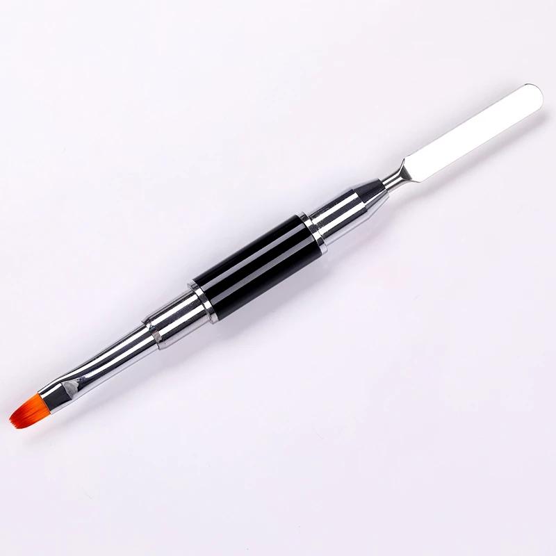 1PC Dual Ended Nail Art Acrylic UV Gel Extension Builder Flower Painting Pen Brush UV Gel Remover Spatula Stick Manicure Tool