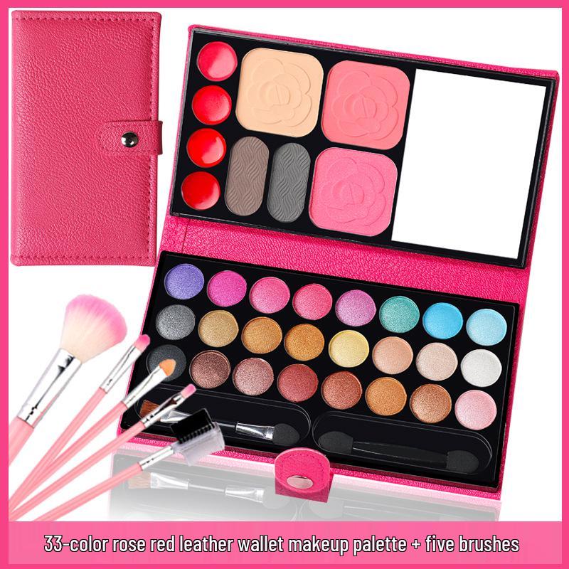 "Kit de Machiaj pentru Începători": Paletă Fard de Ochi, Blush & Pudră pentru Studenți și Spectacol de Scenă de Ziua Copilului"