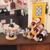 Dollhouse Miniature Simulation Mini Red Wine Glass Rack Goblet Set Model Home Furniture Decor Toy Doll House Accessories