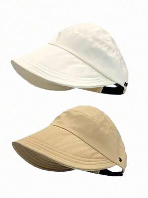 Atmungsaktiver Sonnenhut mit breiter Krempe für Damen UV-Schutz Ponytail-freundlich für Outdoor-Reisen Urlaub