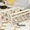 Capybara Large Capacity Semi-Transparent Pencil Case - Triangle Stationery Bag for Students