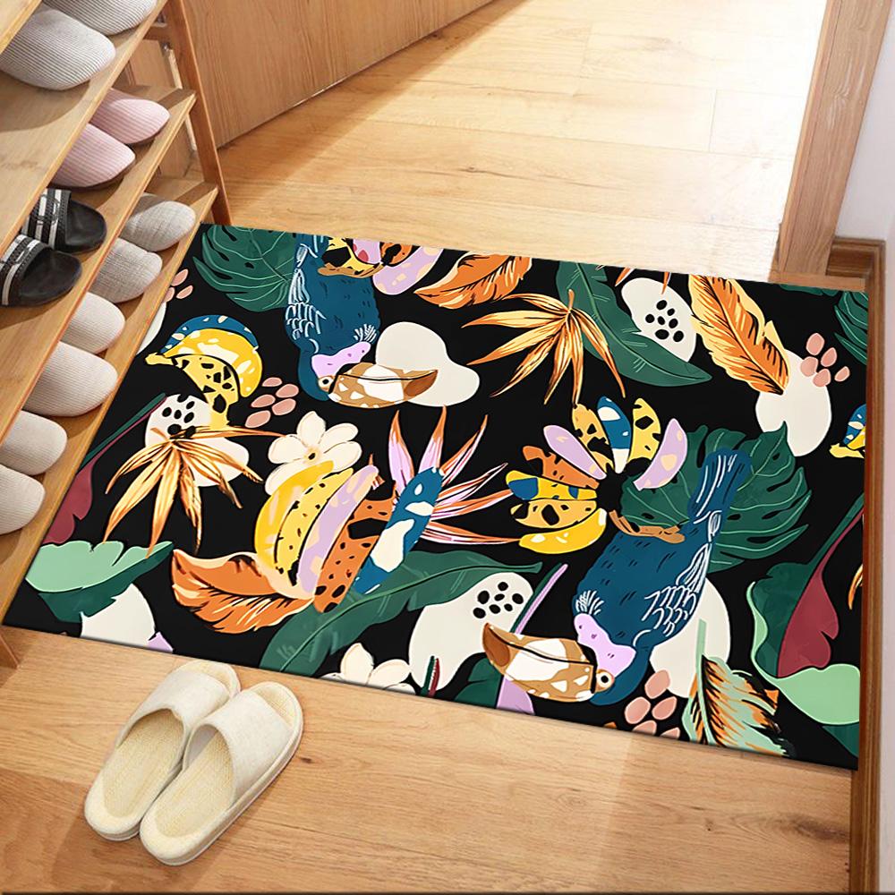 Tropical Floral Paradise Floor Mats for Living Room, Bedroom and Room Decoration Are Suitable for Gifts.