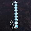Larimar Bracelet Gemstone Bracelet Elegant Jewelry 925 Sterling Silver Bracelet Adjustable Chain Bracelet Handmade Bracelet Engagement Gifts