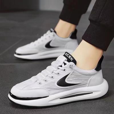 Spring and Summer New Men's Mesh Breathable Sneakers Fashionable Low-top Lace-up Color Matching Running Men's Shoes