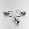 Edelstahl Doppelkugel Kürbis Ring Augenbraue Gebogen Tragus Ohrpiercing PA Brustwarzenring Bar Lippen Körperpiercing Schmuck