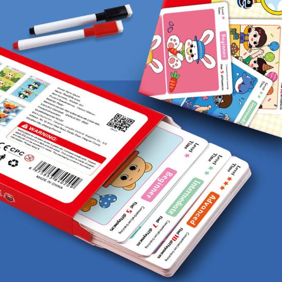 Karta do Wczesnej Edukacji Żywe Kolory Żywe Wzory Wielokrotnego Użytku Poprawa Koncentracji Karta do Gry Interaktywnej dla Dzieci