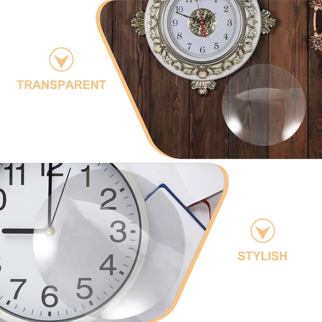 Convex Clock Glass Replacement Round Transparent Face Cover Dome Glass Front Panel Clock Repairing Part Easy To Install DIY Part