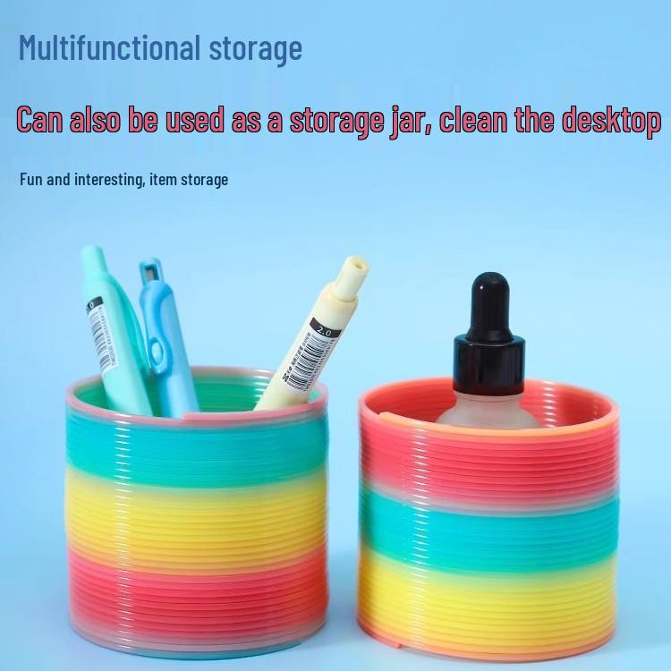 Large Colorful Magic Rainbow Spring Ring: Educational Toy for Kids & Adults