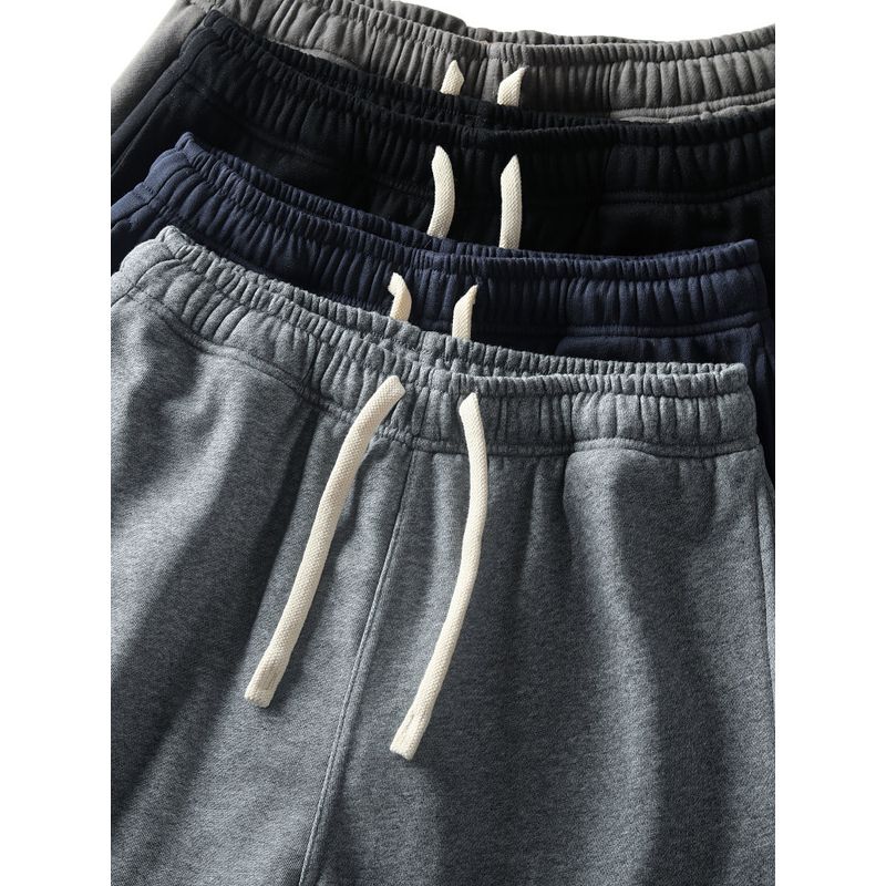 Knitted Terry Sports Shorts for Men, Summer New Style, Loose Fit, Running and Fitness Five-Point Pants, Export Men's Casual Pants