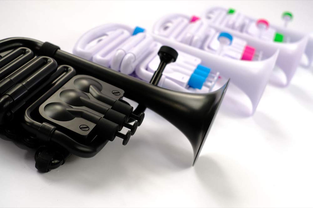 NUVO Plastic Wind Instrument Fully Waterproof Bb/C jHorn White/Blue N610JHWBL (Includes Dedicated Semi-Hard Case)