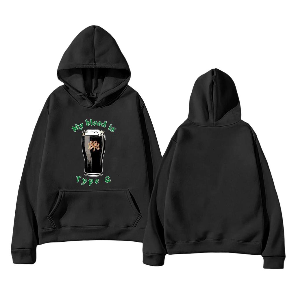 Unisex Fashion Lightweight Long Sleeve Pullover With Pockets Printed Hoodie