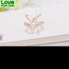 Tone Irregular Double Layer Zirconia Finger Ring Anillos Resizable For Women Rings Bague S R172Trendy Rings
