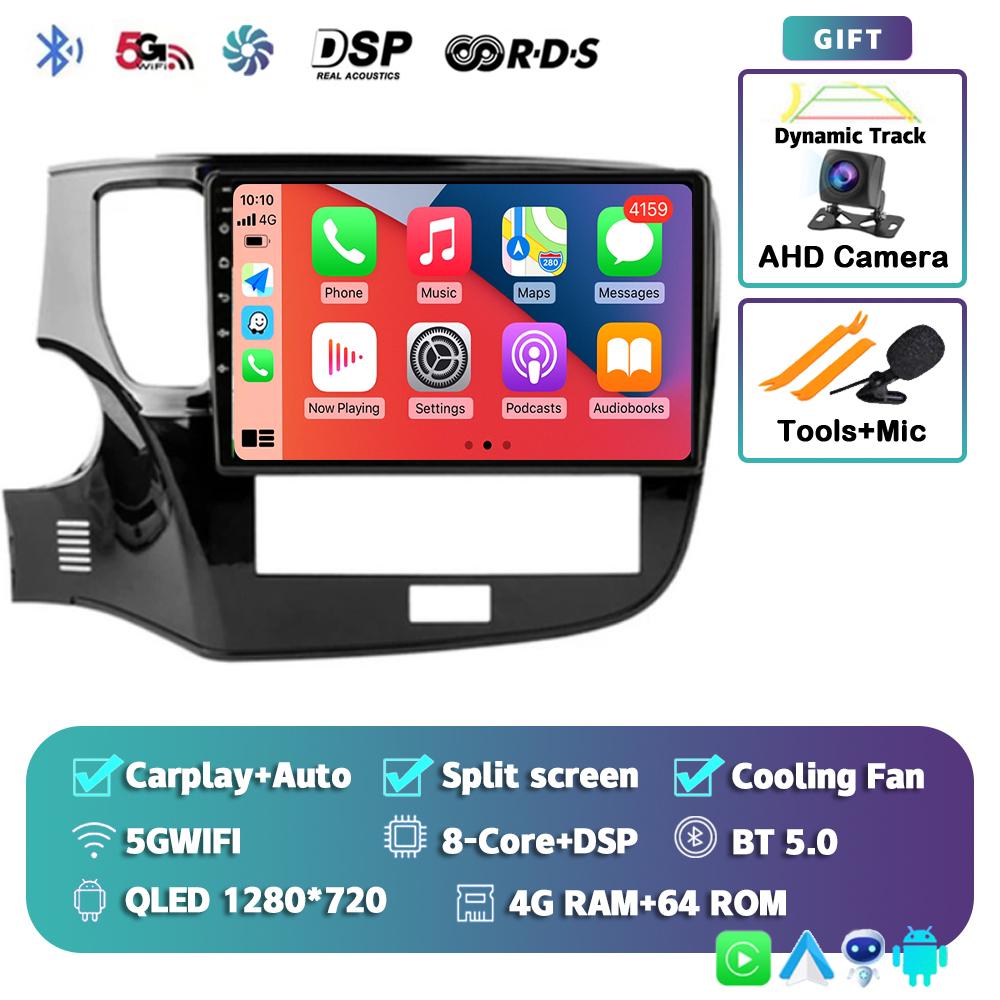 Android 14 Carplay Car Radio For Mitsubishi Outlander 3 GF0W 2018-2021 2din Multimidia Video Player Navigation Head Unit Stereo