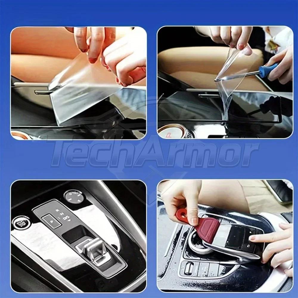 For Mercedes-Benz EQE 22 Car Interior TPU Protector Anti-scratch Film Auto Protective Transparent Anti-tear Sticker Accessories