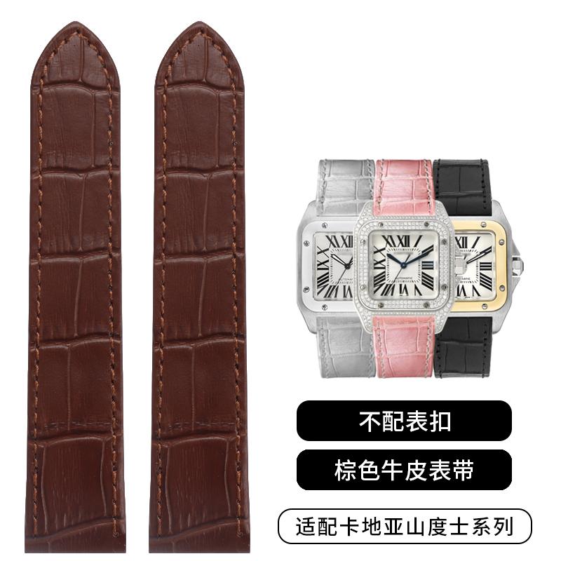Cinturino Orologio in Vera Pelle di Alta Qualità 20mm 23mm Per Cinturino Orologio Cartier Serie Santos 100 Uomo e Donna Fibbia Pieghevole