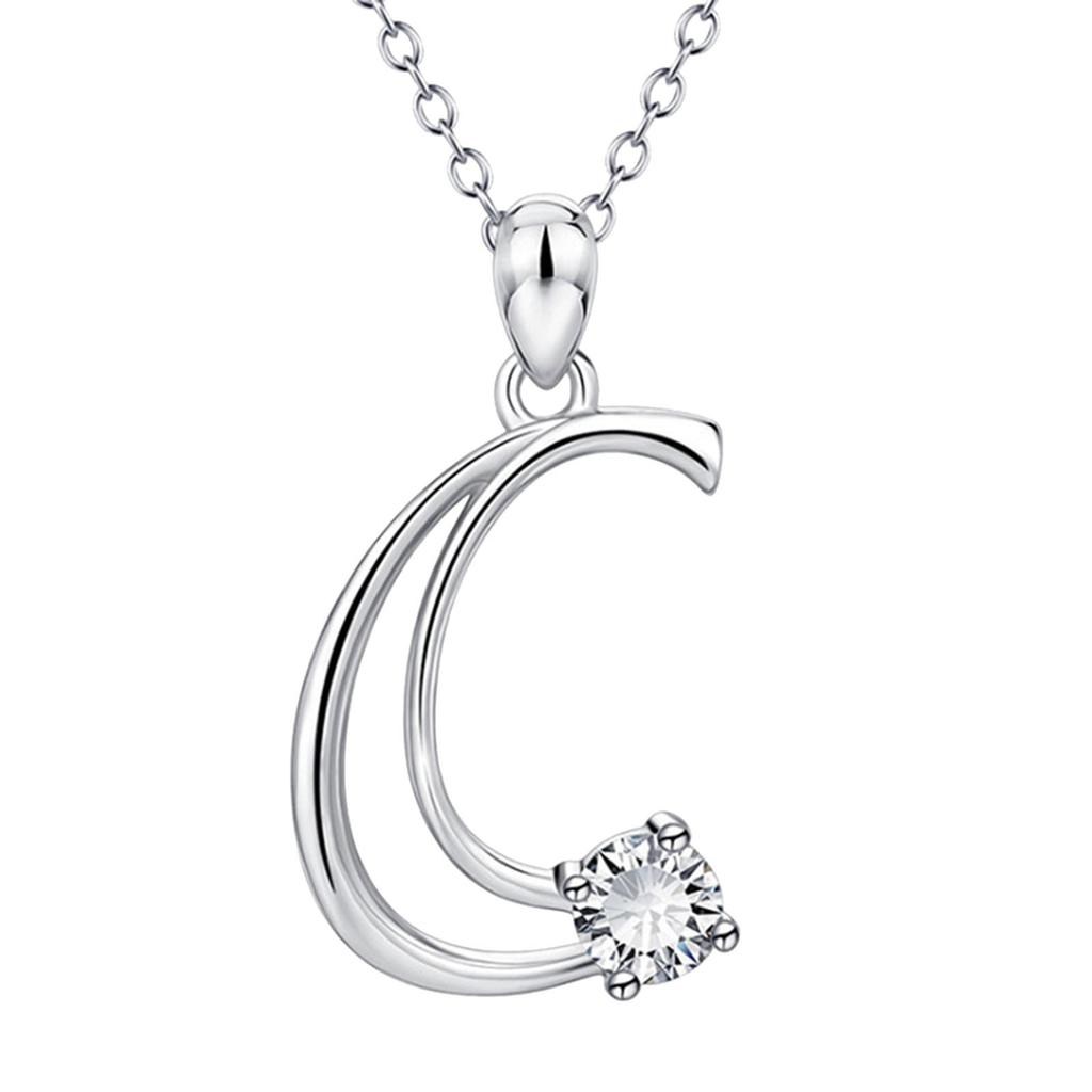 26 English Letters Fashionable Diamond Pendant Popular Items Necklaces