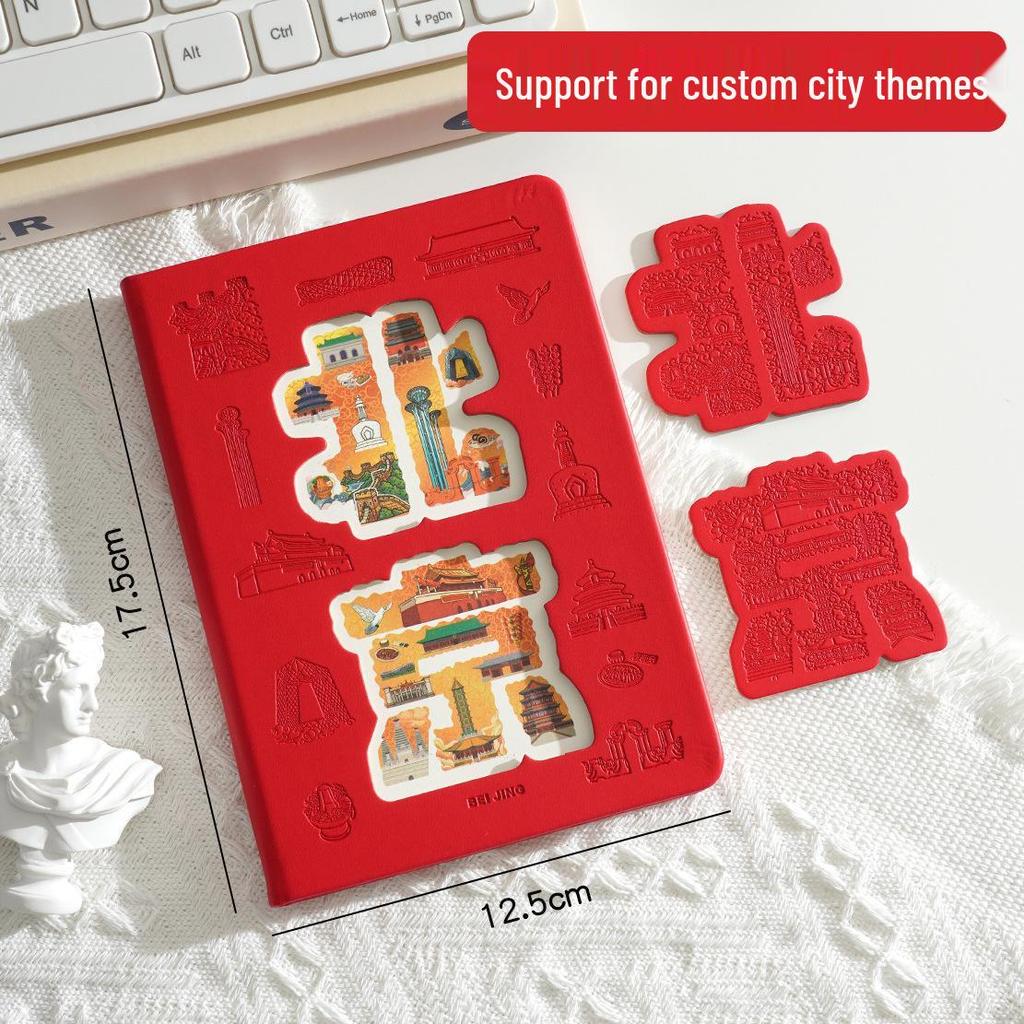 City Attractions Souvenir Stamp Book: Portable Travel-Friendly Scenic Spot Blank Collection