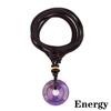 Collar de Piedra Amatista Ojo de Tigre Natural Unisex Cordón Trenzado Hecho a Mano Ajustable Energía Positiva Curación Accesorios para el Cuello