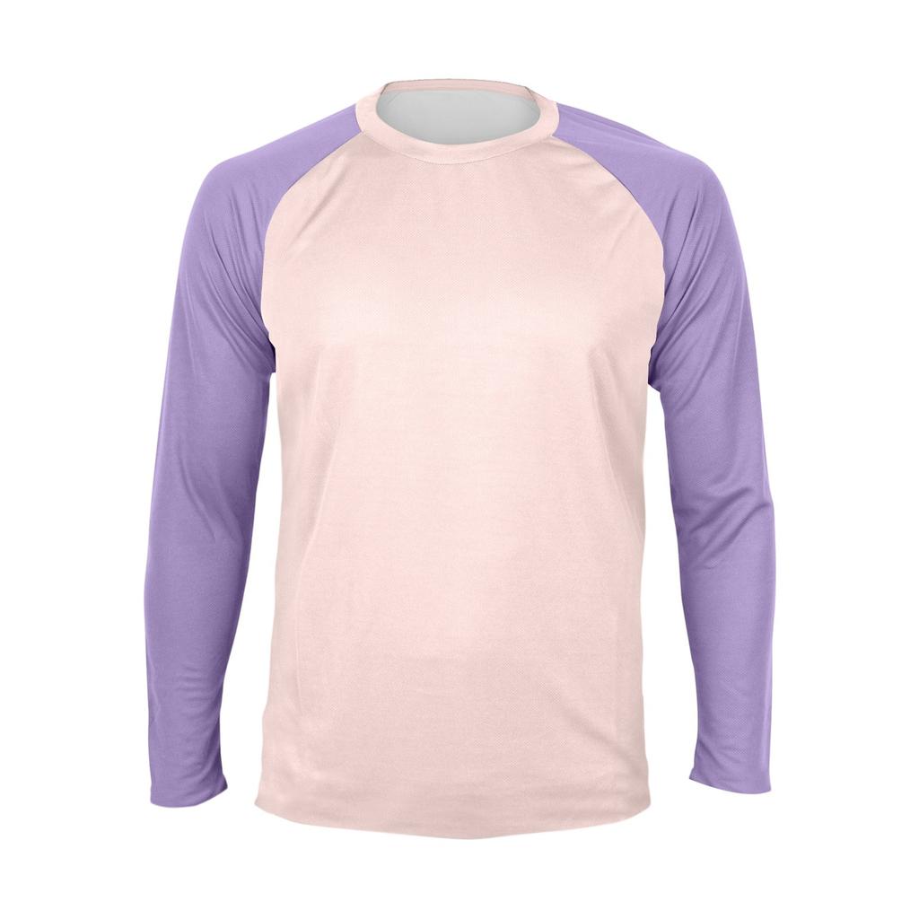 Pánské sportovní tričko s dlouhým rukávem raglánového střihu v kontrastních barvách