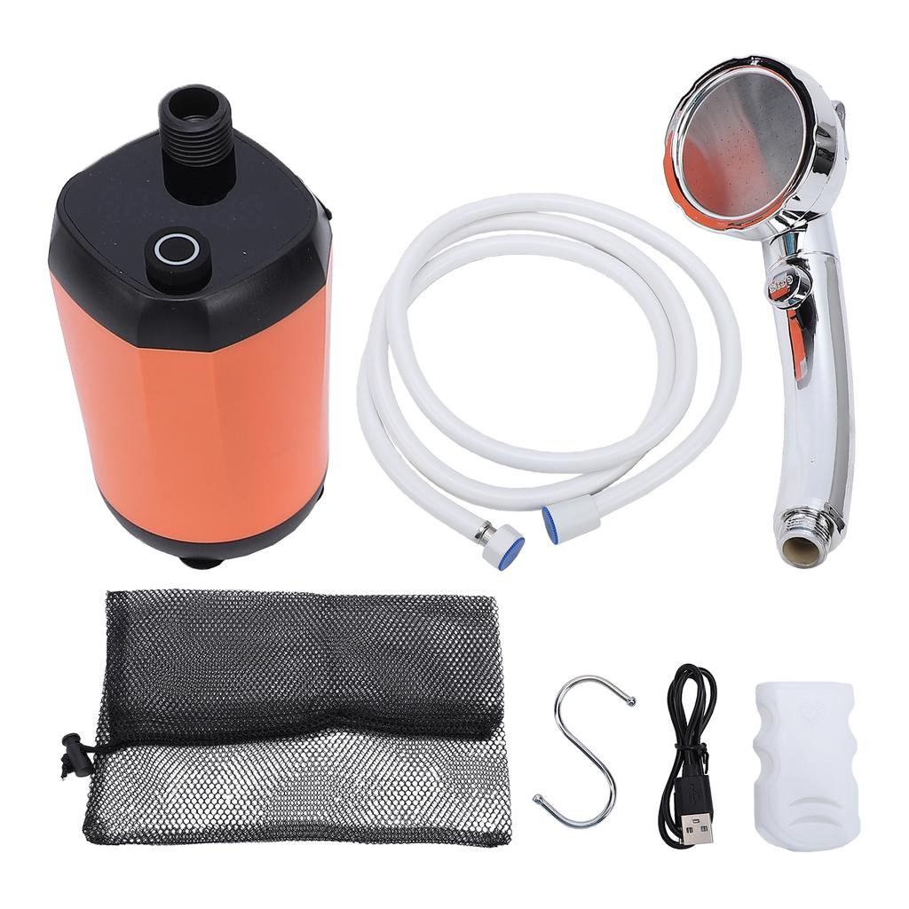 Portable Shower Pump with Temperature Display High Lift 6.5M for Outdoors Camping Hiking CarCelsiusPet Washing