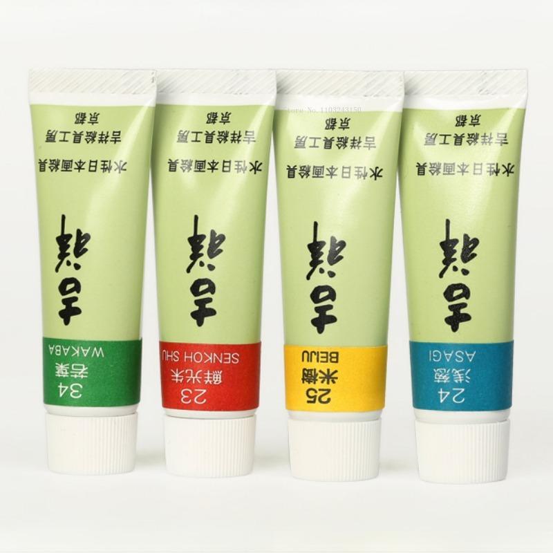 15ml Tubular Water-based Japanese Watercolor Chinese Painting Pigment Fine Art Painting Tools Art Students Heavy Color Creation