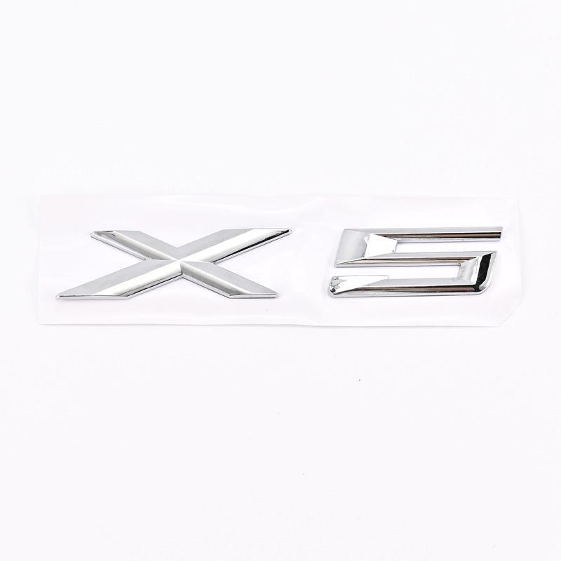 Compatible BMW X1, X3, X5, X6, X6 GT Emblem Badge for Modified Car Rear Trunk.