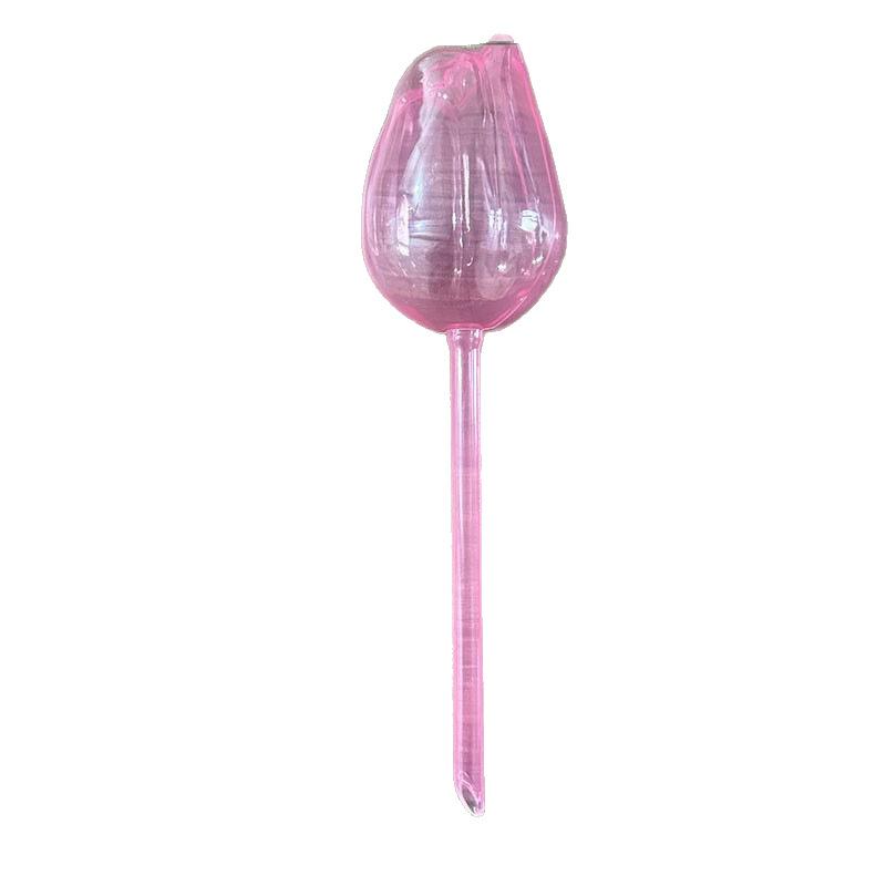 Tulip Shaped Watering Globes 3 Piece Set Garden Plant Watering Stakes Slow Release Irrigation for Indoor Outdoor Plants