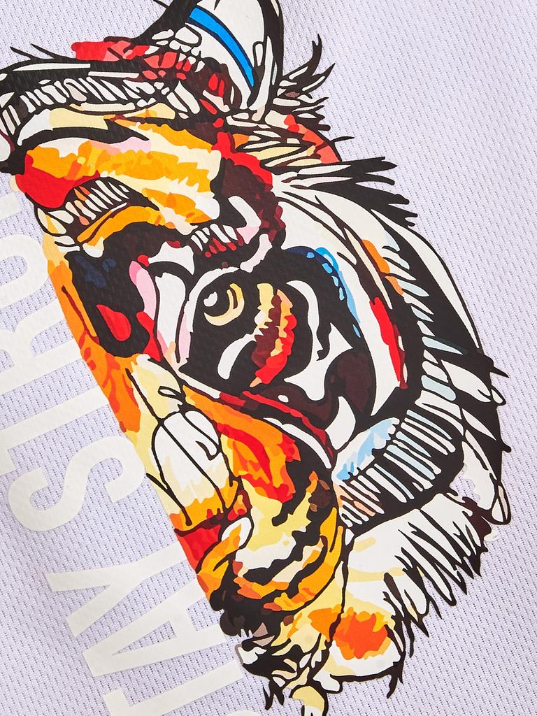 Pet Cloth Dog T-shirt with Cool and Dazzling Tiger Pattern Printed Clothes for Doggy Dog Cat Cool Apparel Costume Kitten