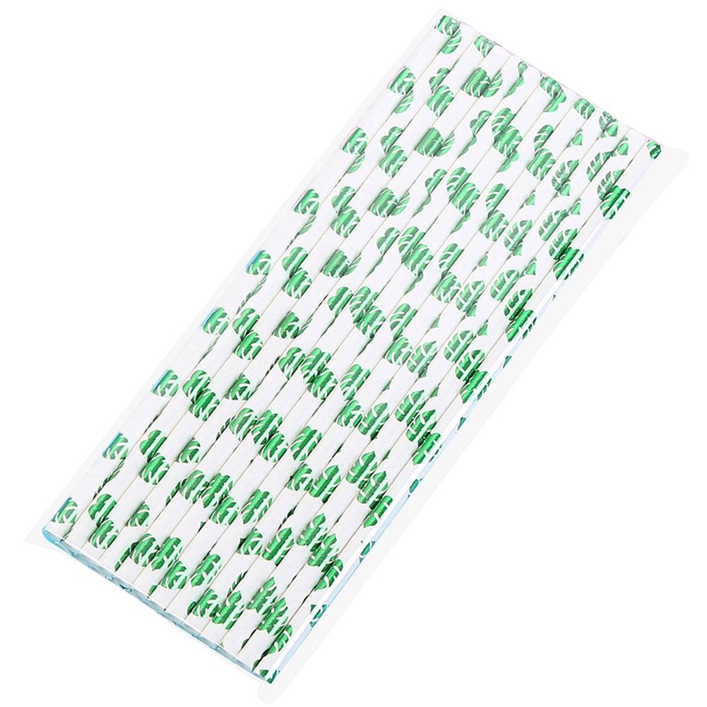 Cute Environmental Disposable Paper Straw Bar  Party Straw 25 Sticks(
