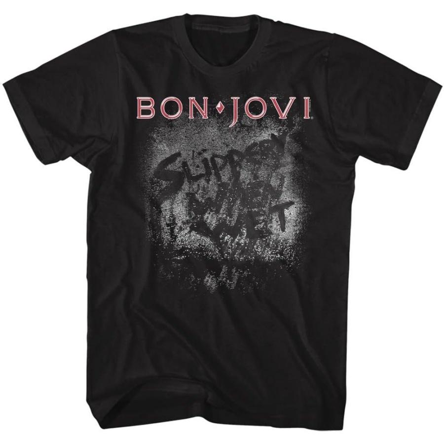 A&E Designs Bon Jovi T-Shirt Slippery When Wet Album Cover Black Tee XXXXXL разноцветный
