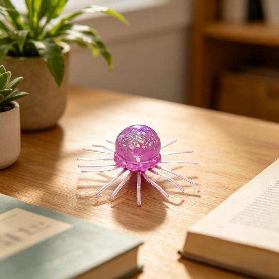 1/2/3Pcs Simulation Jellyfish Squeeze Toy Stress Relief Clear Glitter Jellyfish Sensory Toy Soft Stress Ball Sea Animal Fidget Toy