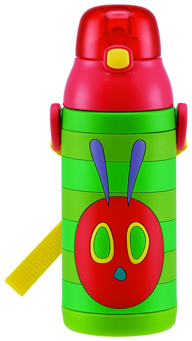 

Skater Stainless Steel Water with 3D Very Hungry Caterpillar SSPV4 Children s Bottle, 380ml, Straw, Design,