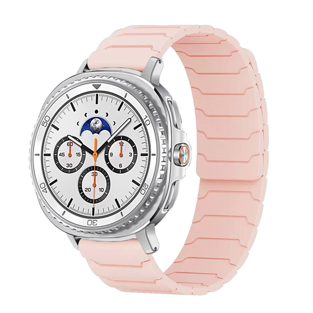 

для Samsung Galaxy Watch 8 44мм 40мм Магнитный ремешок-петля для Galaxy Watch 8 Classic 46мм Силиконовый ремешок Женский Мужской Браслет Correa Watch8 40-44-46mm розовый