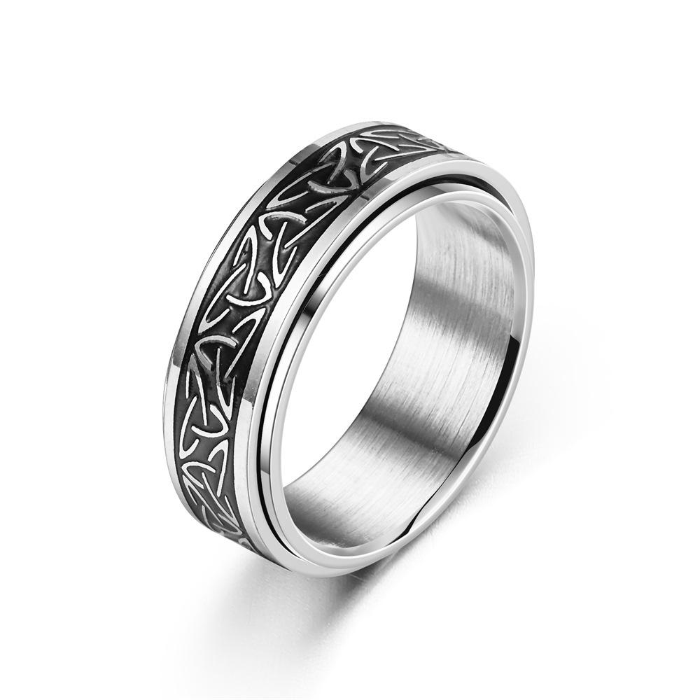 Dieser 1-teilige drehbare Multifunktionsring aus Titanstahl zeichnet sich durch ein elegantes Design aus und ist ein Modeaccessoire für Damen und Herren.