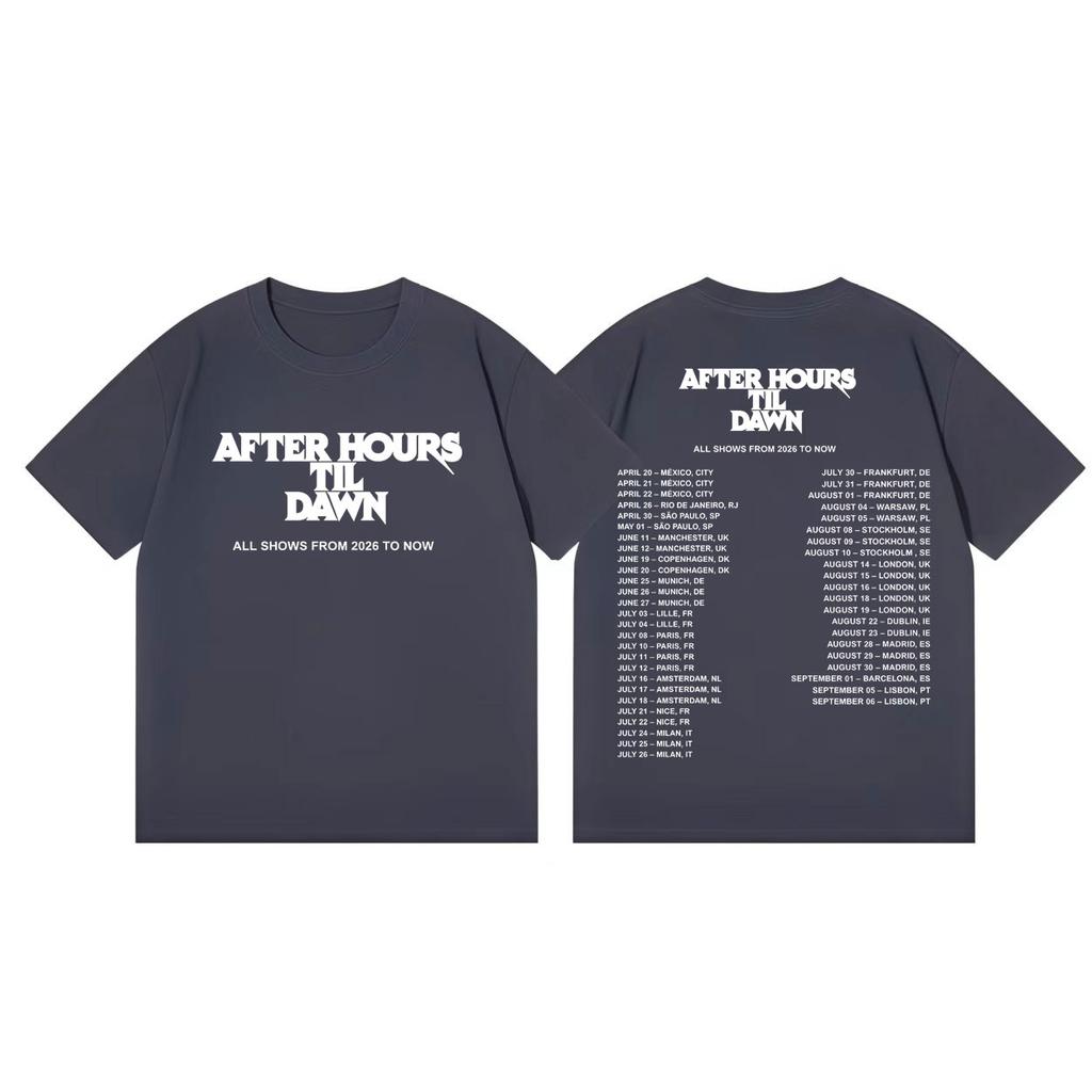 Rapper The Weeknd After Hours Til Dawn Tour 2026 Stampa Maglietta Estiva Nuova Calda Unisex Moda Donna Cotone Maglietta Oversize Y2K