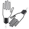 2Pcs Golf Glove Plastic Support Stretcher Bracket Rack Hanger Tool Accessory Supply Black